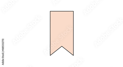 Elegant peach-colored banner design element perfect for branding, marketing, and stylish web design projects