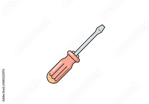 Professional screwdriver illustration, perfect for repair services, construction, or DIY projects with a clear design