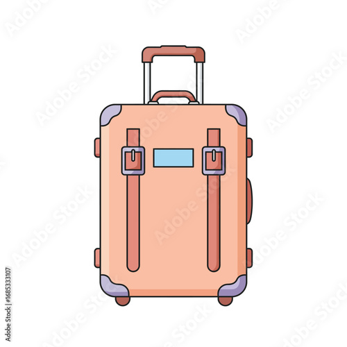 Stylish travel suitcase ready for vacation adventures and exciting journeys, packing essentials for a getaway