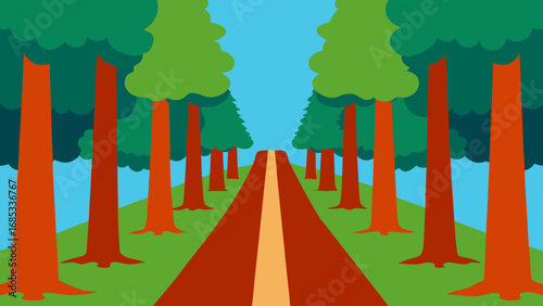 Majestic Avenue of the Giants Redwoods a stunning natural forest panorama