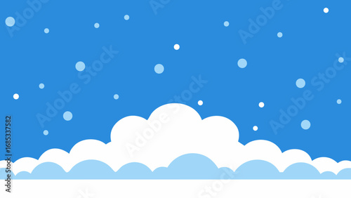 Chilling blizzard with heavy snow a stark natural scene of winter severity