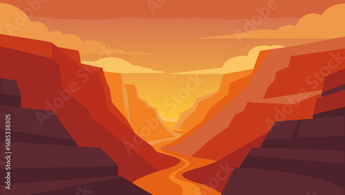 Towering canyon walls revealing natural geological layers and deep history