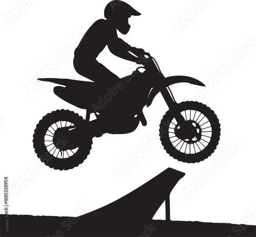 silhouette of a bike stunt
