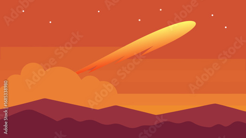 Rare comet passing through the night sky a unique celestial event for stargazers