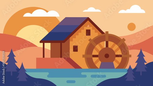 Charming covered bridge a rustic architectural gem in a picturesque natural setting