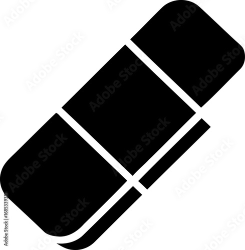 Simple eraser icon for drawing and correction