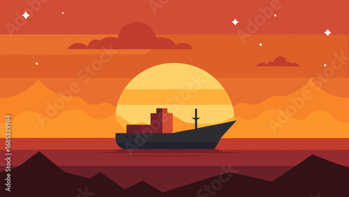 Gaze at a Distant Ship on the Horizon a Poetic Scene of Maritime Travel and Open Sea