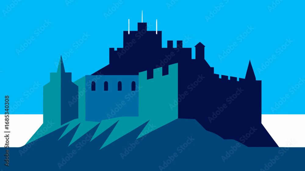 Fototapeta premium Explore Edinburgh Castle a Historic Fortress with Ancient Architecture and Panoramic City Views