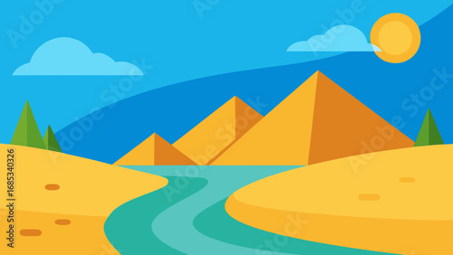 Cruise Along the Egypt Nile River a Historic Waterway Flanked by Ancient Wonders and Lush Greenery