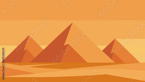 Explore Egyptian Pyramids at Dawn a Majestic Scene of Ancient Wonders and Desert History