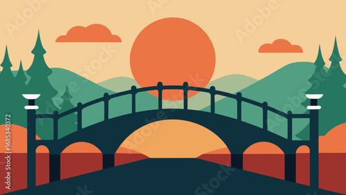 Admire an Elegant Bridge Structure a Masterpiece of Engineering and Beautiful Architectural Design