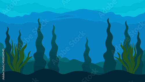 Explore a Giant Kelp Forest Underwater a Dynamic Ecosystem Teeming with Diverse Marine Life