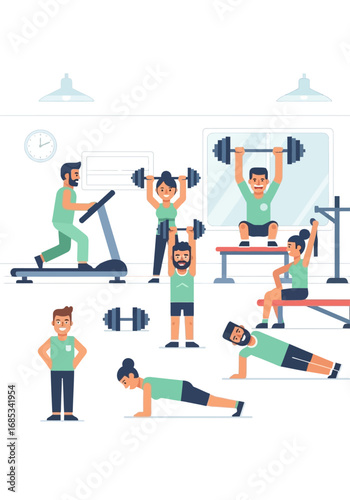 Diverse Group Fitness Strength Training, Cardio & More