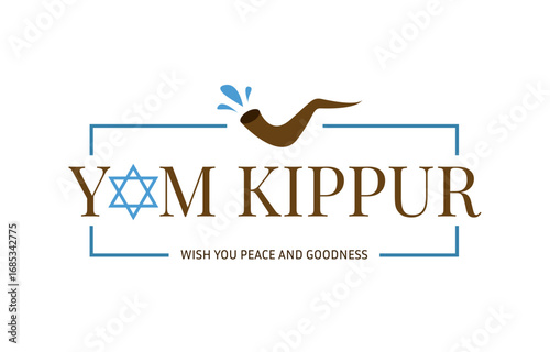 Yom Kippur greeting card or background. vector illustration.