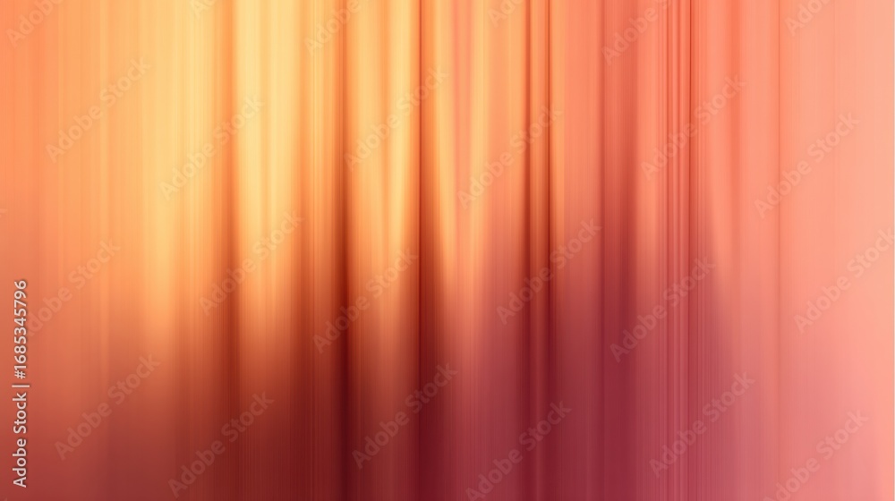 Obraz premium Beautiful abstract image featuring minimal style with ribbed vertical streaks in warm hues of orange and pink, creating serene and calming atmosphere