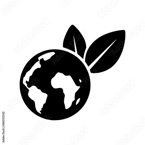 Sustainable earth icon promoting ecology and environmental awareness for a greener future