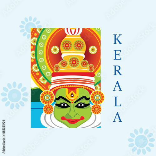 Kerala the land of god's own country is a beautiful place with kathakali dance and onam festival