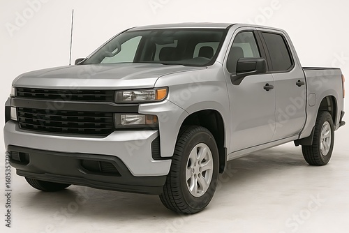 High-Resolution Realistic Pickup Truck Studio Shot on White Background