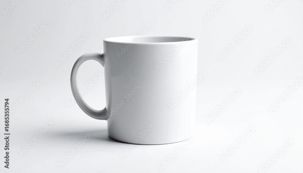 Obraz premium white cup on white background
