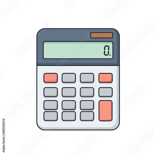 A Simple Everyday Calculator Displaying Zero Ready for Your Next Calculation Effortlessly