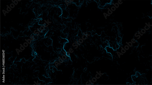  Abstract dark background with faint glowing Blue lines and plasma swirling energy. Futuristic, sci-fi aesthetic digital artwork. Mysterious intricate organic patterns and depth.