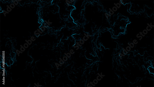  Abstract dark background with faint glowing Blue lines and plasma swirling energy. Futuristic, sci-fi aesthetic digital artwork. Mysterious intricate organic patterns and depth.
