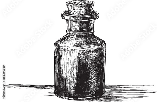 Halloween poison bottle drawing. You can use this vector illustration in any size you like in your advertising, logos, and other works.