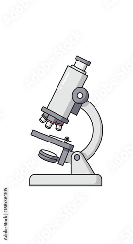 Stunning microscope illustration perfect for science, education, research, and medical projects with clean design