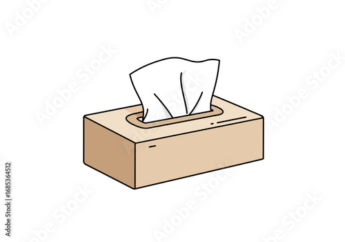 Box of tissues ready for use in home, office, or healthcare settings, offering comfort and care
