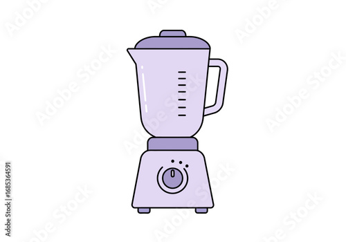 Modern blender illustration perfect for healthy recipes, smoothies, and kitchen design projects with a clean aesthetic