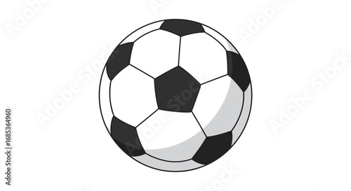 Classic soccer ball illustration, perfect for sports designs, team logos, and athletic branding projects