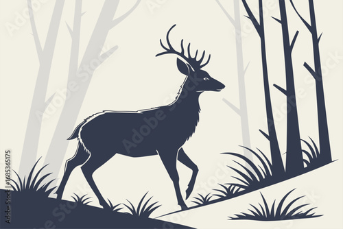 Deer Outline Shadows for Design
