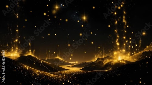 Golden night landscape design