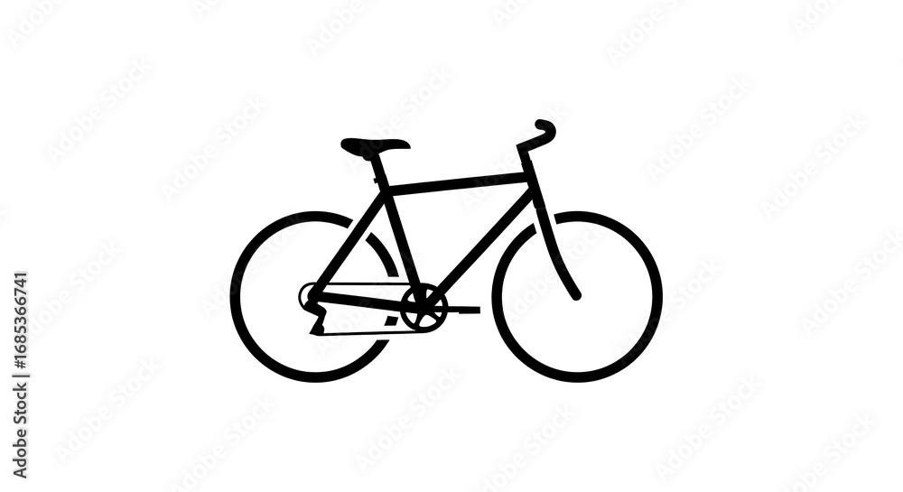 Fototapeta premium Bicycle illustration outline