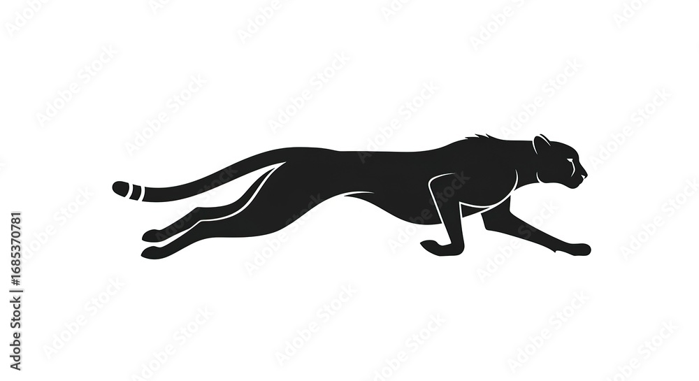 Fototapeta premium Cheetah silhouette running