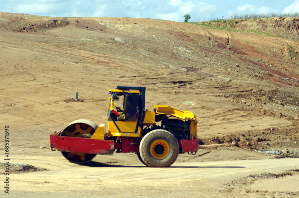 Obraz premium Land development and area levelling 