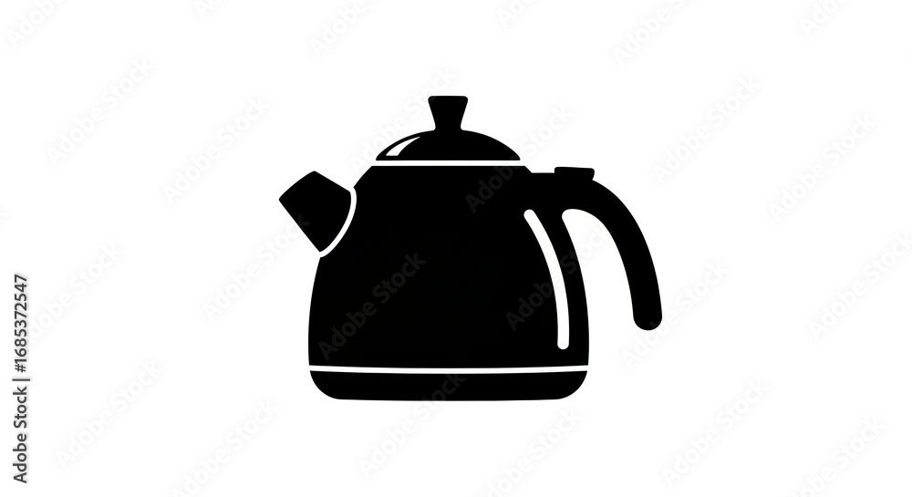 Obraz premium Modern tea kettle silhouette