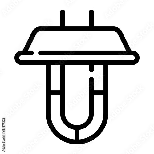 ceiling light line icon