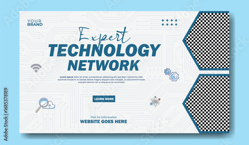 Modern technology network with futuristic design and professional business people