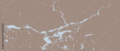Map background with lakes and rivers in flat minimal style. Vector illustration
