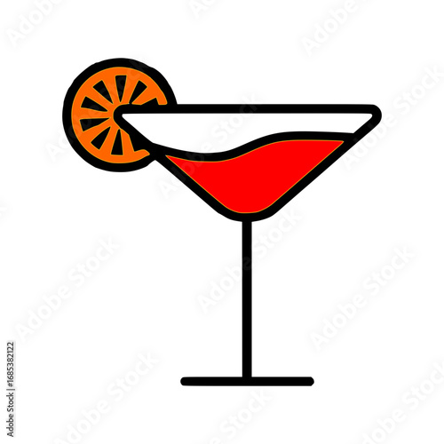 Refreshing cocktail with orange slice, perfect for summer parties and happy hour promotions
