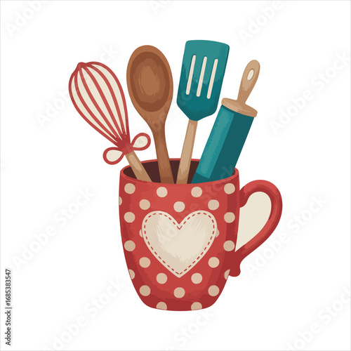 kitchen utensils vector illustration