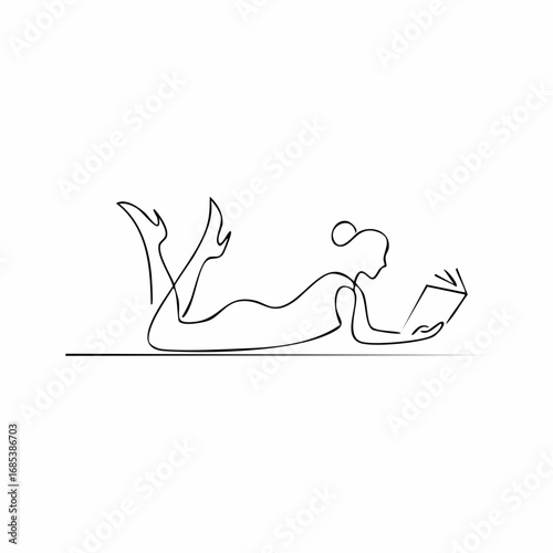 woman reading a book