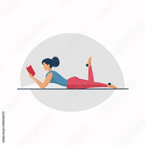 woman reading a book