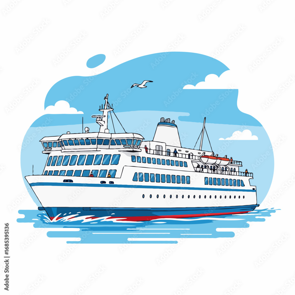 Obraz premium cruise ship in the sea