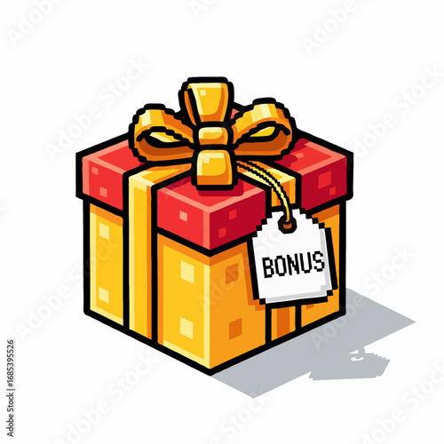 Gift Box for Rewards or Gacha in Games and Online Applications, Vector Illustration