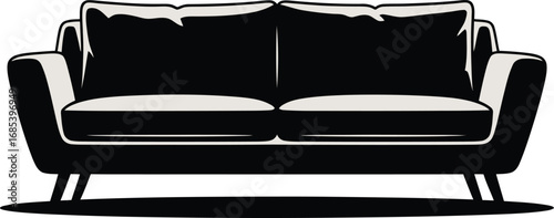 Modern Sofa Vector Illustration for Interior Design and Home Decor Projects
