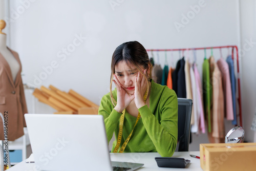 Stressed Fashion Designer Having Problems with Online Business