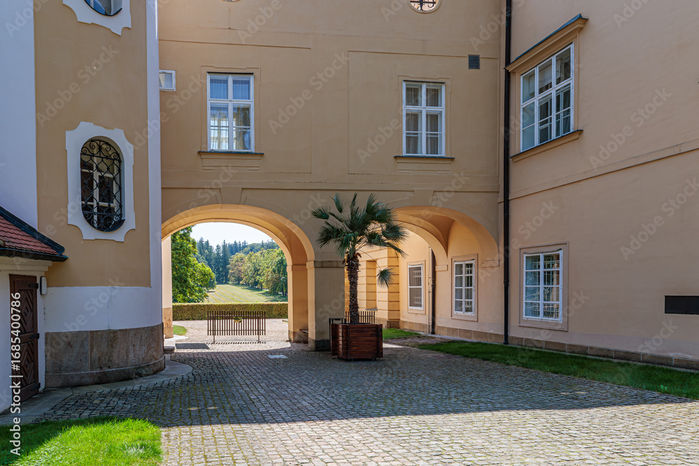Naklejka premium The grounds of the country residence of the Czech President - Lany Castle, Czech Republic