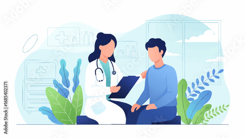 Doctor with hers patien